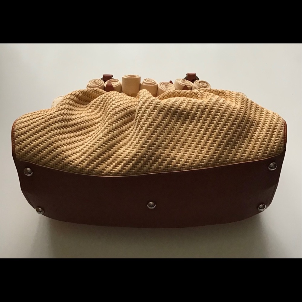 Valentino Garavani Beige and Brown Woven Satchel - Picture 3 of 13